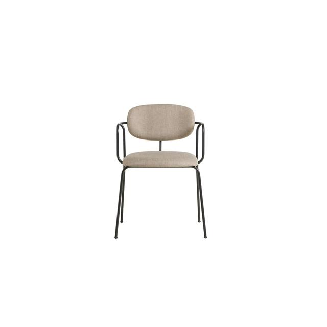 Woud Frame Spisebordsstol Polstret Stk Sort Davis Sawana 17 Beige