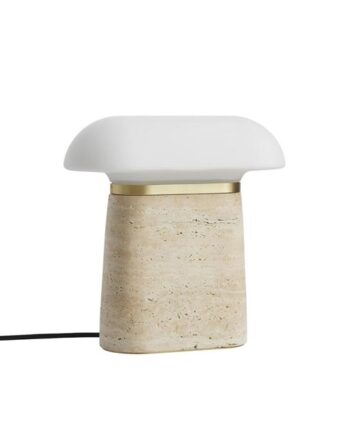 Woud Nova Bordlampe Ivory Travertin Opal