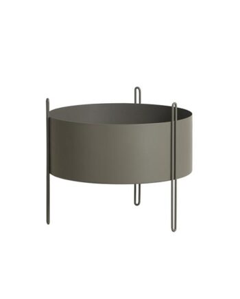 Woud Pidestall Plantepotte Medium Taupe