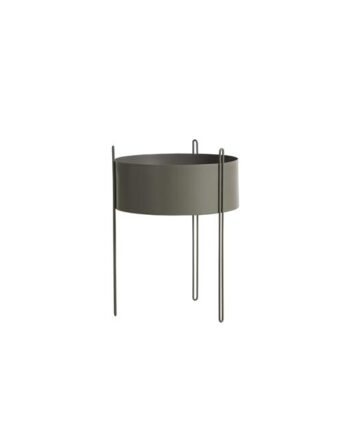 Woud Pidestall Plantepotte Stor Taupe