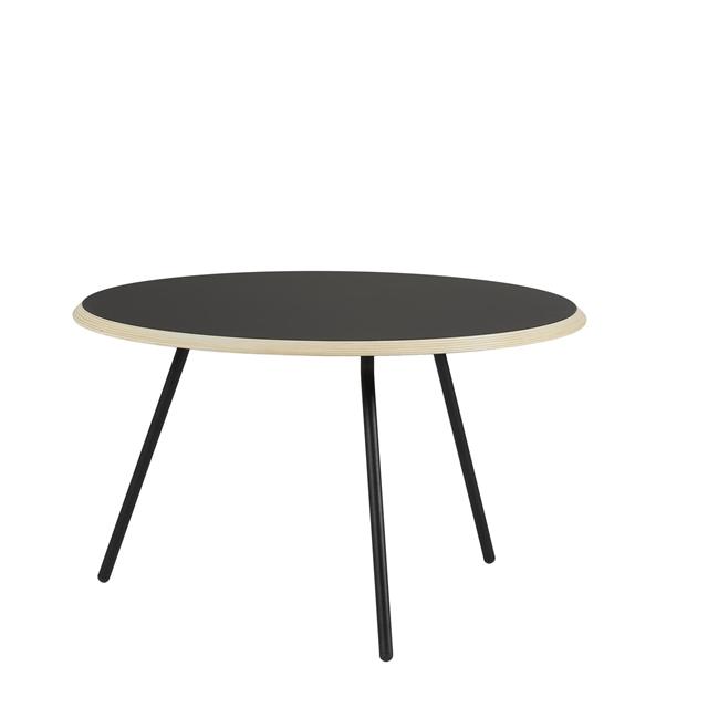 Woud Soround Sofabord Sort Laminat ø75 H44