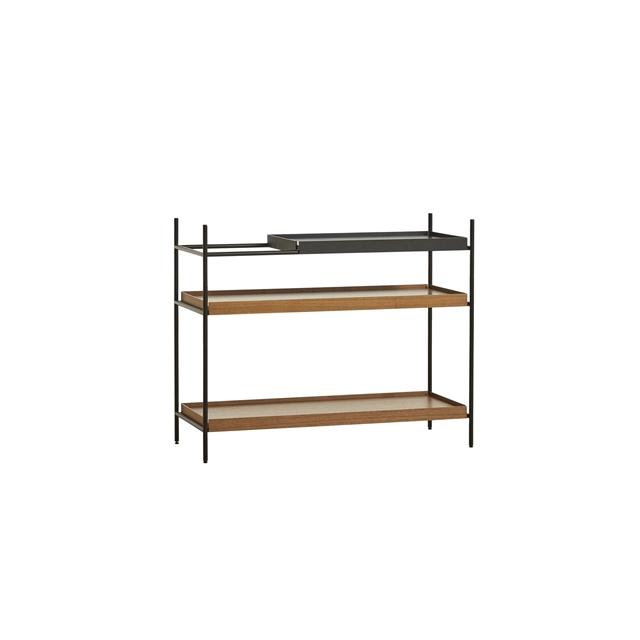 Woud Tray Configuration Hyldesystem Lav Sort Valnød