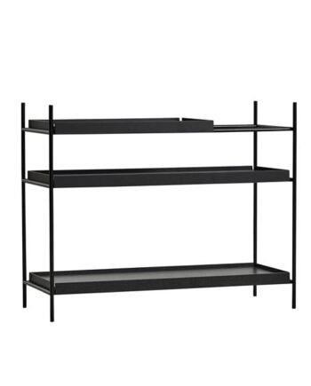 Woud Tray Style   Reol Lav Sort