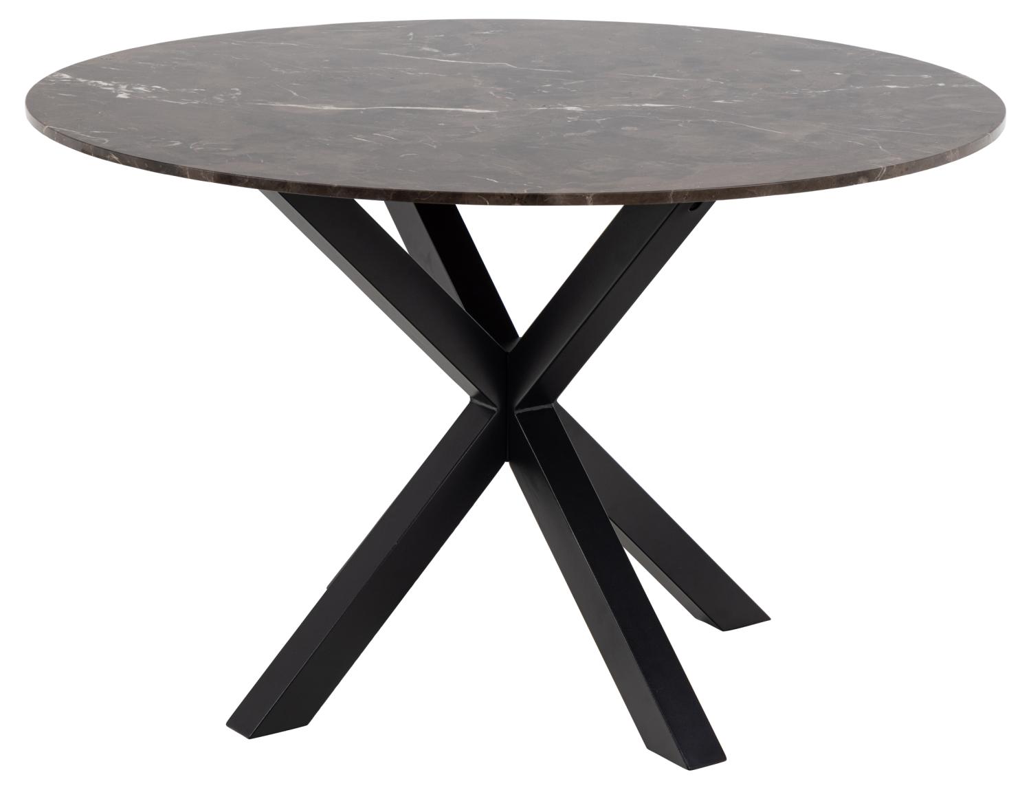 Act Nordic Heaven Spisebord  Rund Brun Emperador Marmor Og Sort Metal  ø120