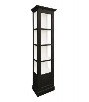Agersø Vitrineskab 205x55x36 Cm Sort Hvid