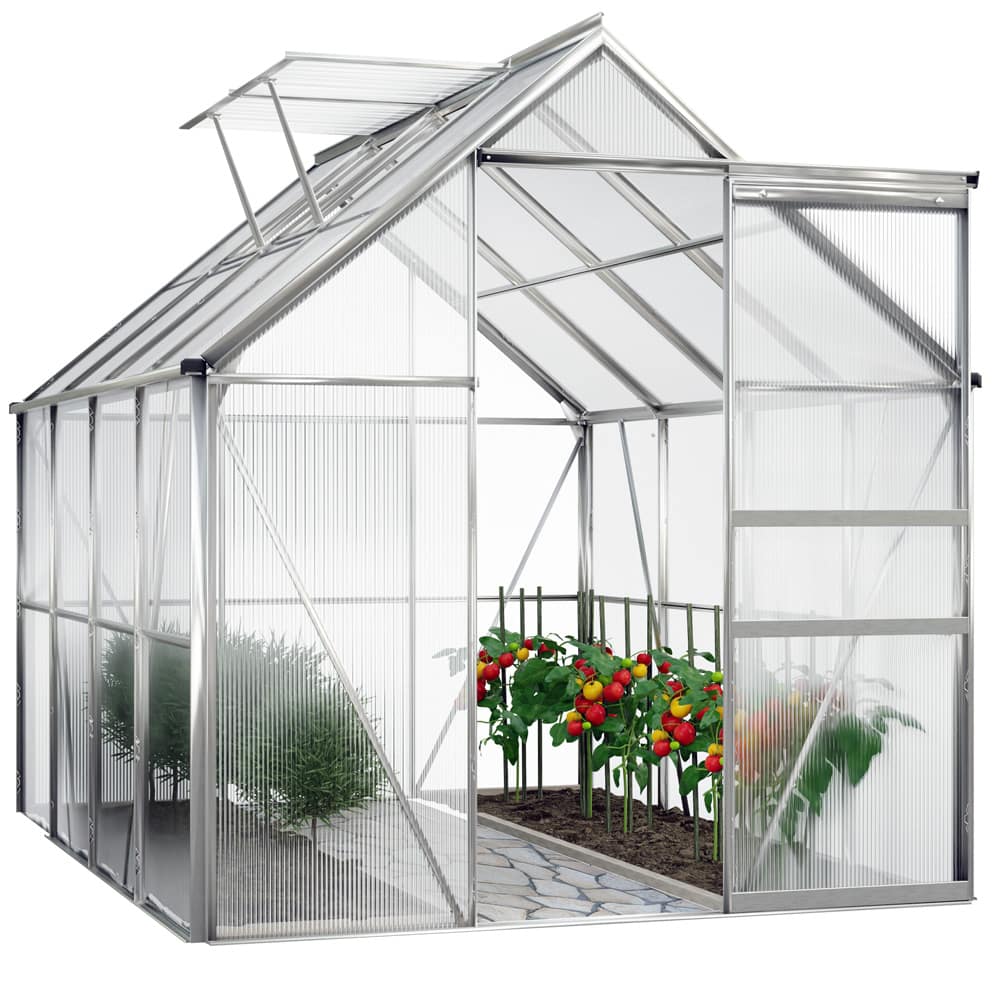 Alu Drivhus 250x190x195 Cm