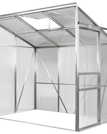 Alu Sidedrivhus Med Vindue  190x122x202 Cm