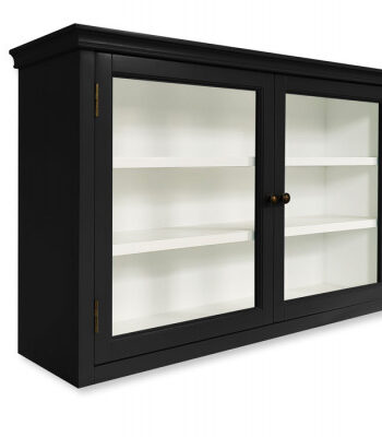 Amager Væghængt Vitrineskab 60x100x26 Cm Sort Hvid