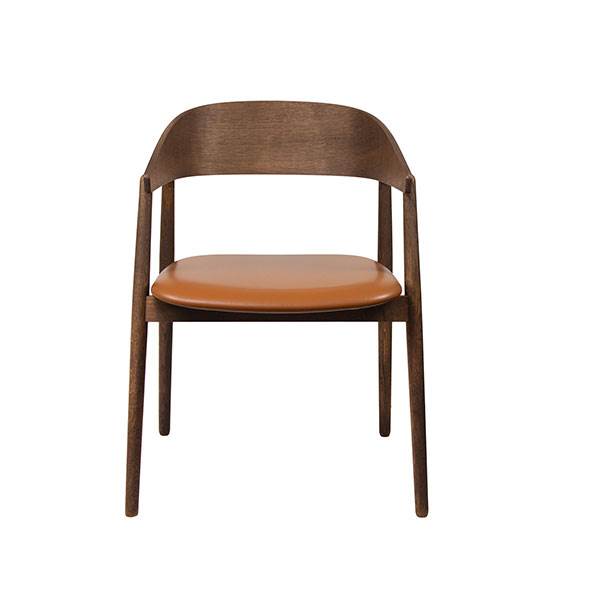 Andersen Furniture Ac2 Spisebordsstol   Bøg Røget Mat Lak   Cognac Lædersæde  : Erling Christensen Møbler