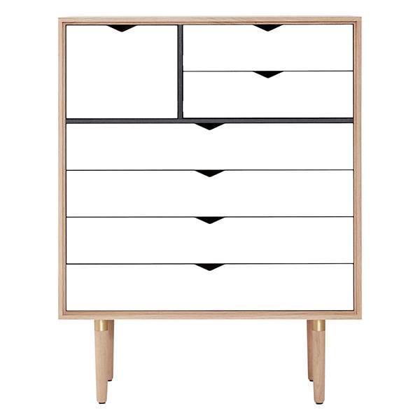 Andersen Furniture S8 Kommode Eg Hvid Olie Hvide Fronter  : Erling Christensen Møbler