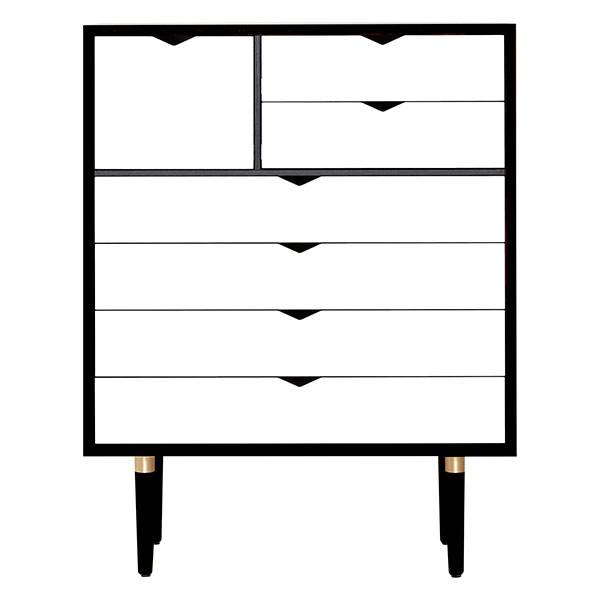 Andersen Furniture S8 Kommode Eg Sort Hvide Fronter  : Erling Christensen Møbler