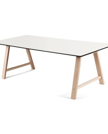 Andersen Furniture T1 Spisebord Hvid Laminat Eg Hvid Mat Lak 95x220 Cm  : Erling Christensen Møbler
