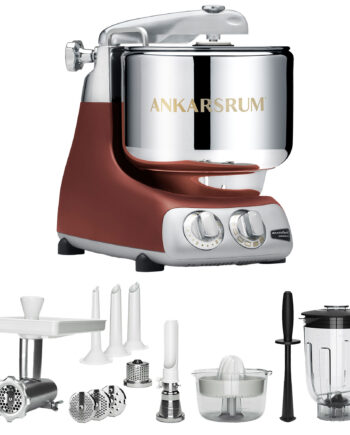 Ankarsrum Assistent Original Akm6230 Rustic Maroon   Deluxe Tilbehørspakke
