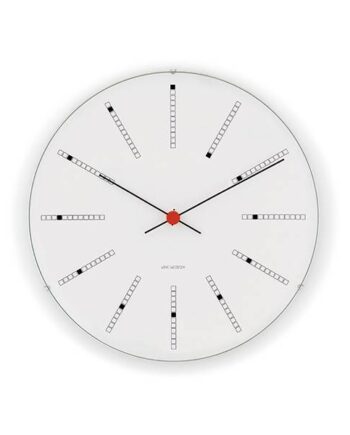 Arne Jacobsen Bankers Vægur  :21 Cm Hvid  : Erling Christensen Møbler