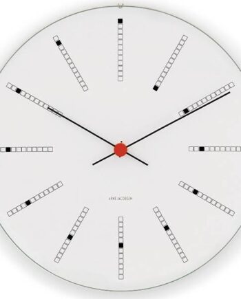 Arne Jacobsen Bankers Vægur  :48 Cm Hvid  : Erling Christensen Møbler