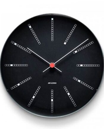 Arne Jacobsen Bankers Vægur  :29 Cm Sort  : Erling Christensen Møbler