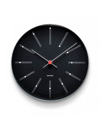Arne Jacobsen Bankers Vægur  :21 Cm Sort  : Erling Christensen Møbler