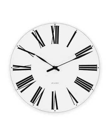 Arne Jacobsen Roman Vægur  :21 Cm Hvid Sort  : Erling Christensen Møbler