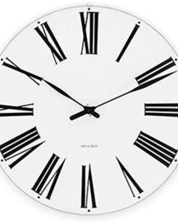 Arne Jacobsen Roman Vægur  :48 Cm Hvid Sort  : Erling Christensen Møbler