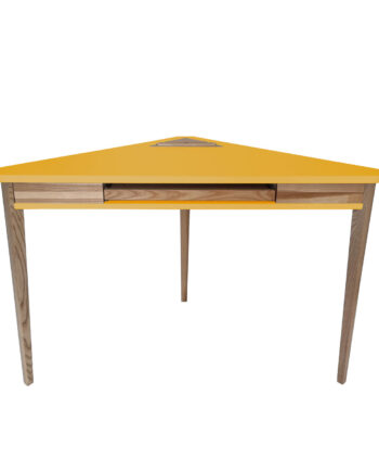 Ashme Hjørneskrivebord 114x85x85cm Gul