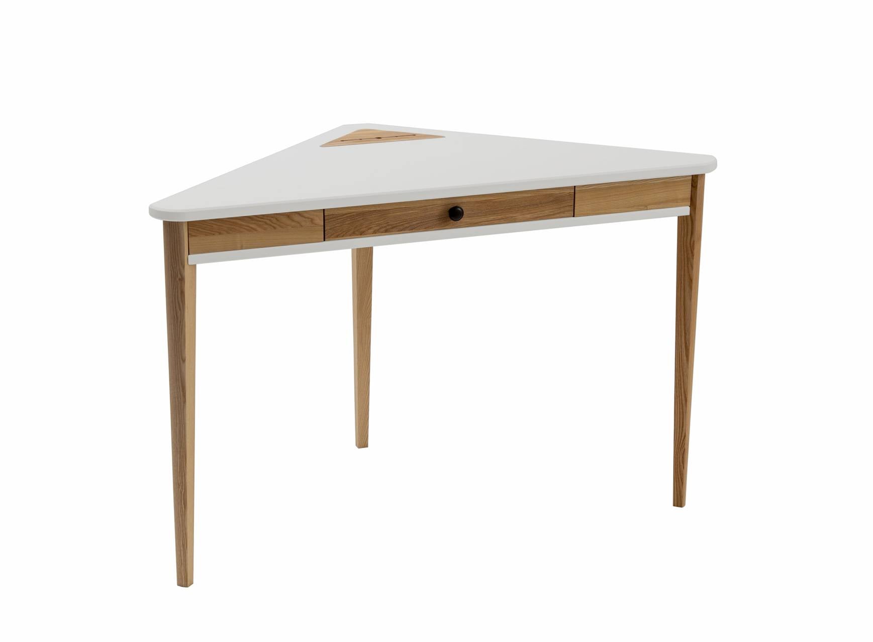 Ashme Hjørneskrivebord 114x85x85cm Lysegrå
