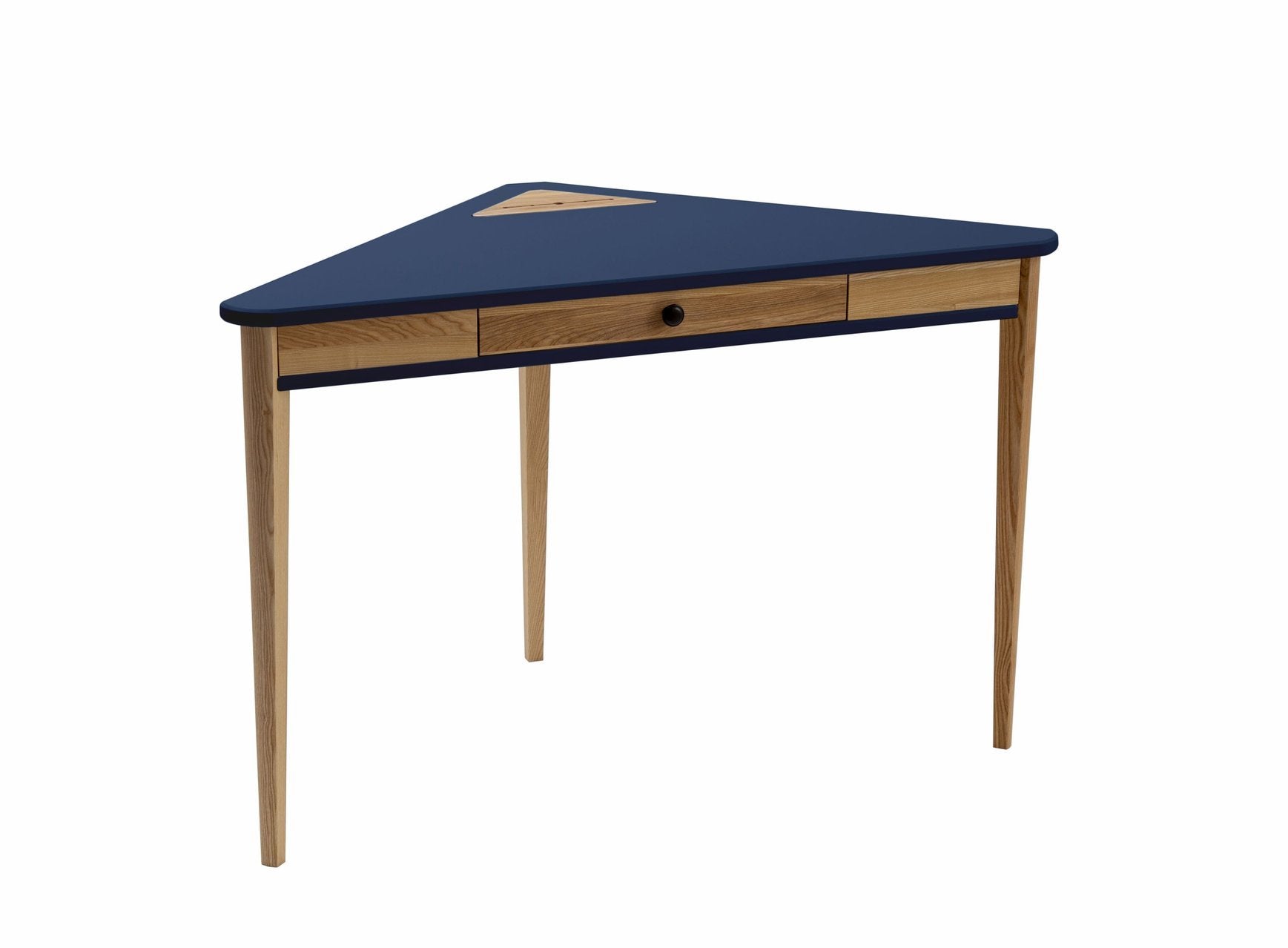 Ashme Hjørneskrivebord 114x85x85cm Marineblå