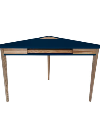Ashme Hjørneskrivebord 114x85x85cm Marineblå