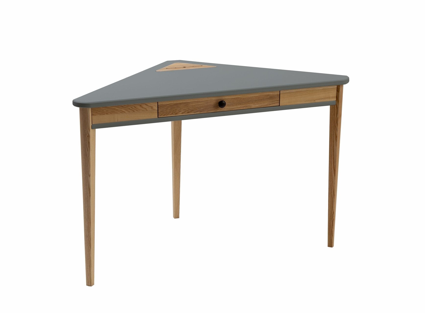 Ashme Hjørneskrivebord 114x85x85cm Mørkegrå