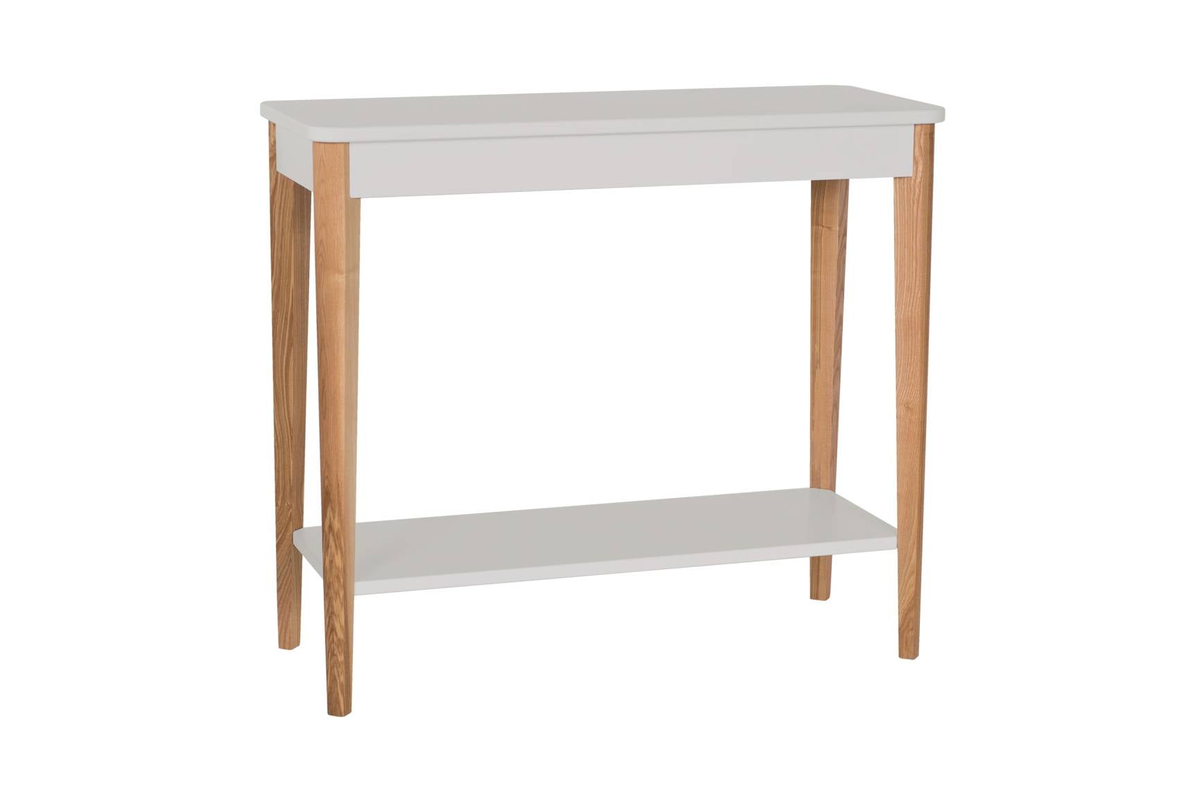 Ashme Konsolbord 85x35cm Asketræ Lysegrå