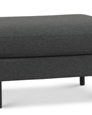 Ask Puf  Rektangulær Antracitgrå Polyester Stof Og Sort Metal  85x70