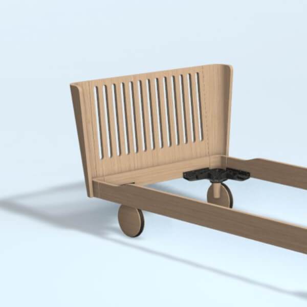 Auping Noa Milled Gavl 100 Cm  Balanced Oak  : Erling Christensen Møbler