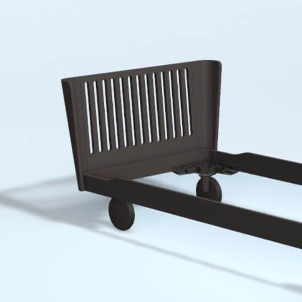 Auping Noa Milled Gavl 100 Cm  Chocolate Brown  : Erling Christensen Møbler