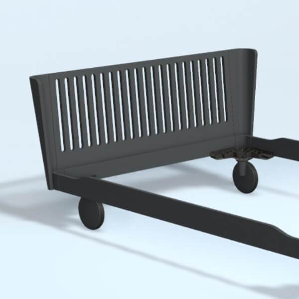 Auping Noa Milled Gavl 120 Cm  Dark Blue  : Erling Christensen Møbler