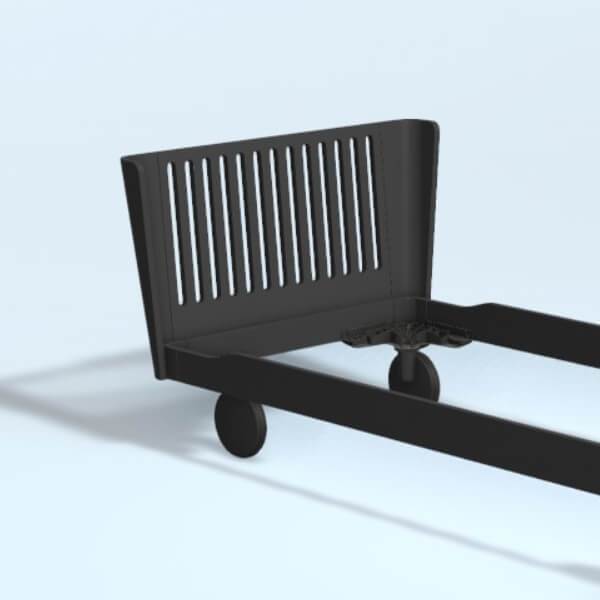 Auping Noa Milled Gavl 100 Cm  Midnight Black  : Erling Christensen Møbler