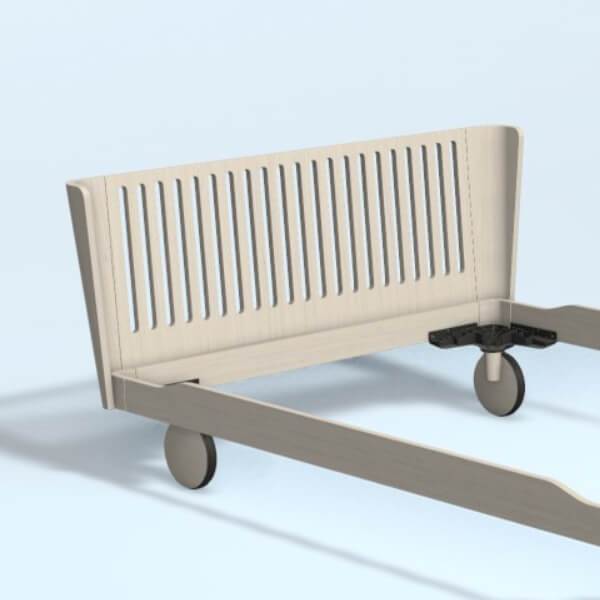 Auping Noa Milled Gavl 120 Cm Soft White  : Erling Christensen Møbler