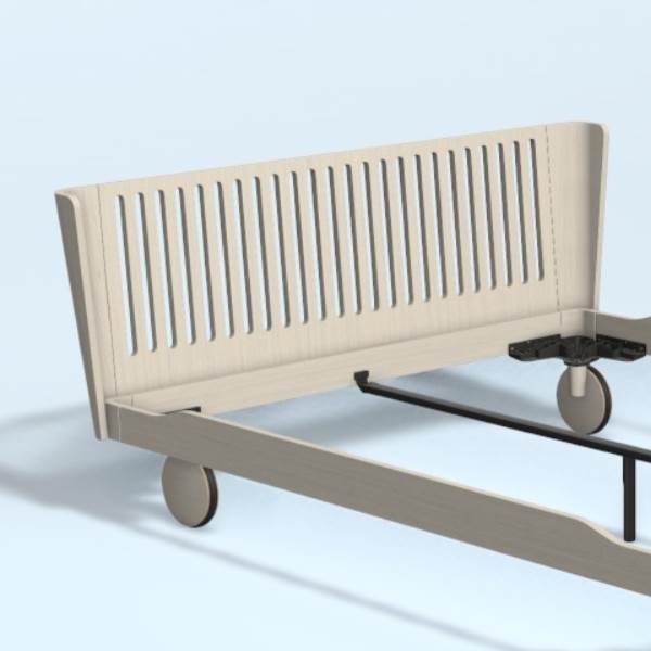 Auping Noa Milled Gavl 160 Cm Soft White  : Erling Christensen Møbler