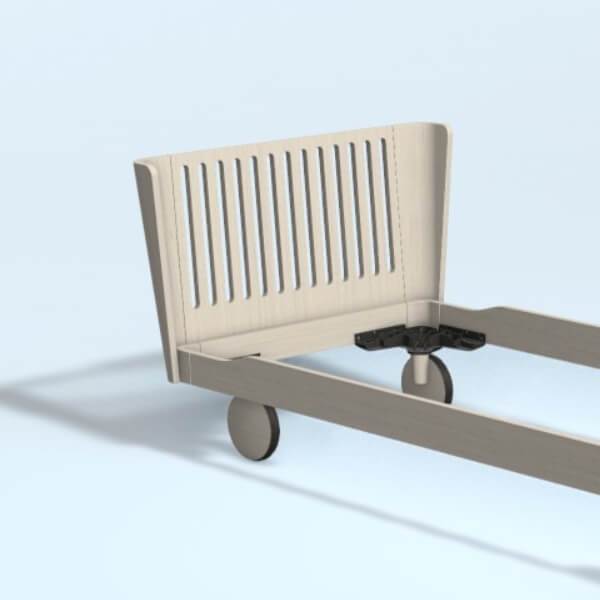 Auping Noa Milled Gavl 100 Cm  Soft White  : Erling Christensen Møbler