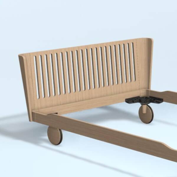 Auping Noa Milled Gavl 120 Cm  Balanced Oak  : Erling Christensen Møbler