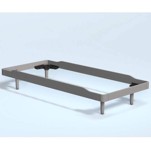Auping Noa Sengeramme -100x210 Cm  Chalk Grey Oak Lav Uden Hjul  : Erling Christensen Møbler