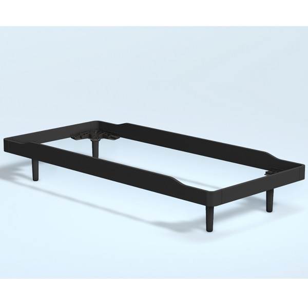 Auping Noa Sengeramme 100x200 Cm  Midnight Black Oak Lav Uden Hjul  : Erling Christensen Møbler