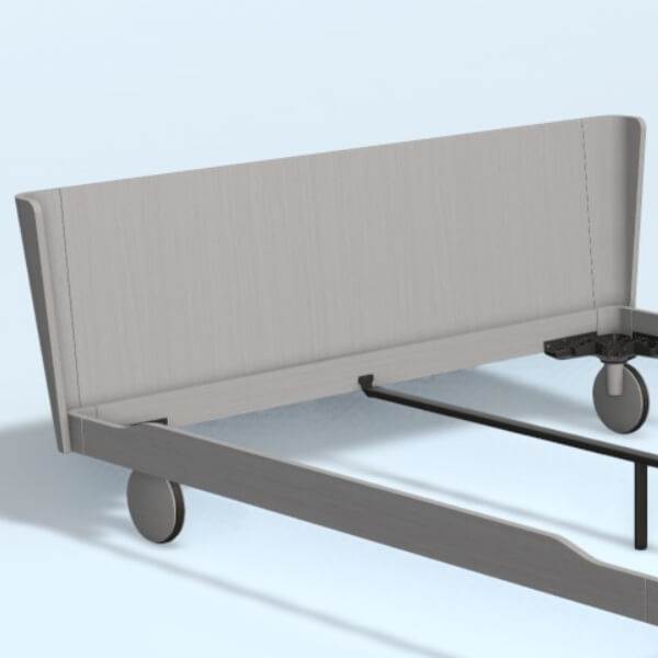 Auping Noa Solid Gavl 160 Cm  Chalk Grey  : Erling Christensen Møbler
