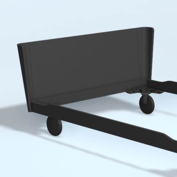 Auping Noa Solid Gavl 120 Cm  Midnight Black  : Erling Christensen Møbler