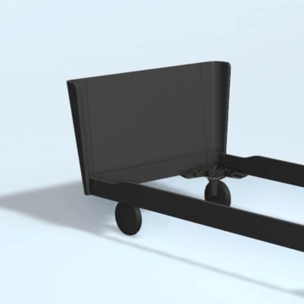 Auping Noa Solid Gavl 100 Cm  Midnight Black  : Erling Christensen Møbler