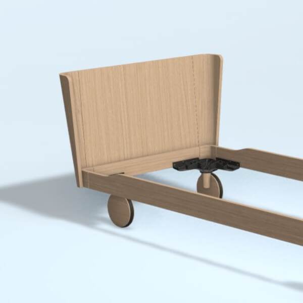 Auping Noa Solid Gavl 100 Cm  Balanced Oak  : Erling Christensen Møbler
