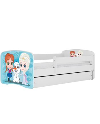 Babydreams Juniorseng Med Frost     Madras  Sengehest Og Skuffe Hvid Laminat  140x70