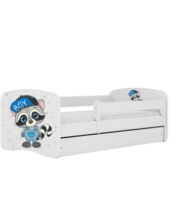 Babydreams Juniorseng Med Vaskebjørn     Madras  Sengehest Og Skuffe Hvid Laminat  160x80