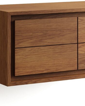Badeværelsesskab Kave Home Kenta Teak Mørk Natur Soft-close 90ã 45ã 40 Cm