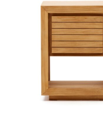 Badeværelsesskab Kave Home Saula Teaktræ H80ã B45ã D60 Cm Rustik Kolonial Stil Med Soft-close