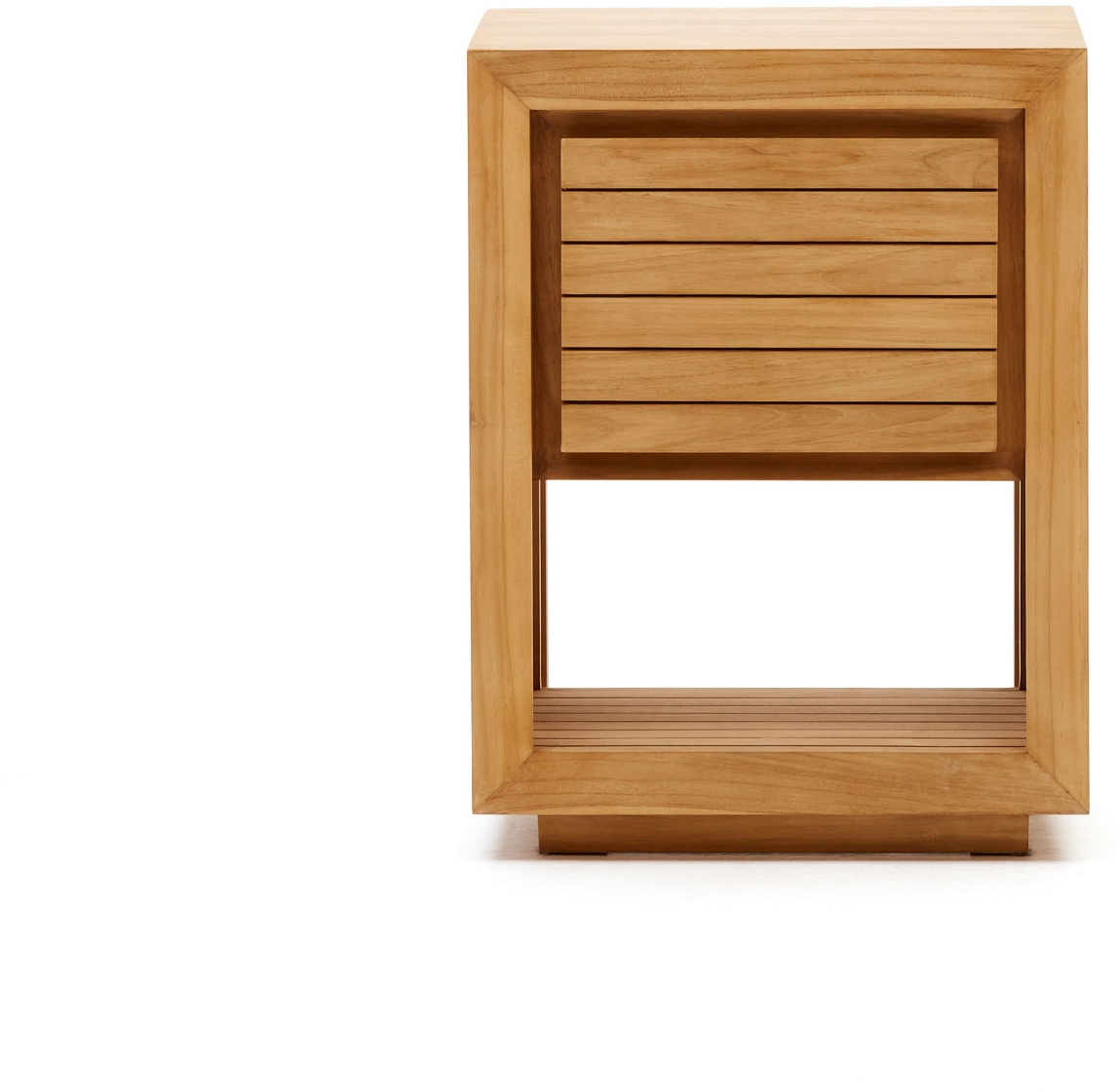 Badeværelsesskab Kave Home Saula Teaktræ H80ã B45ã D60 Cm Rustik Kolonial Stil Med Soft-close
