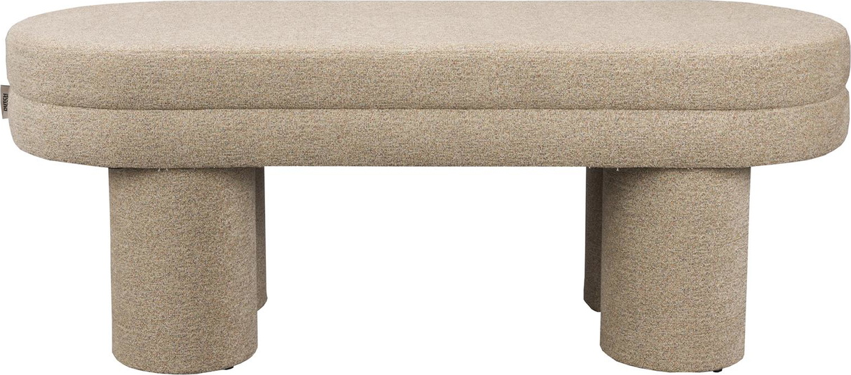 Bænk Dutchbone Fern Mørk Sand Polstret Polyester H42ã B110ã D40 Cm